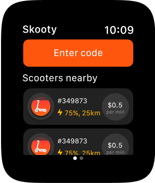 1 Find scooter - list view