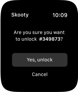 Confirm unlock